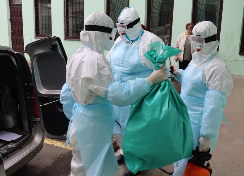 Борисовское спасатели провели учения с учреждениями и организациями сетинаблюдения и лабораторного контроля