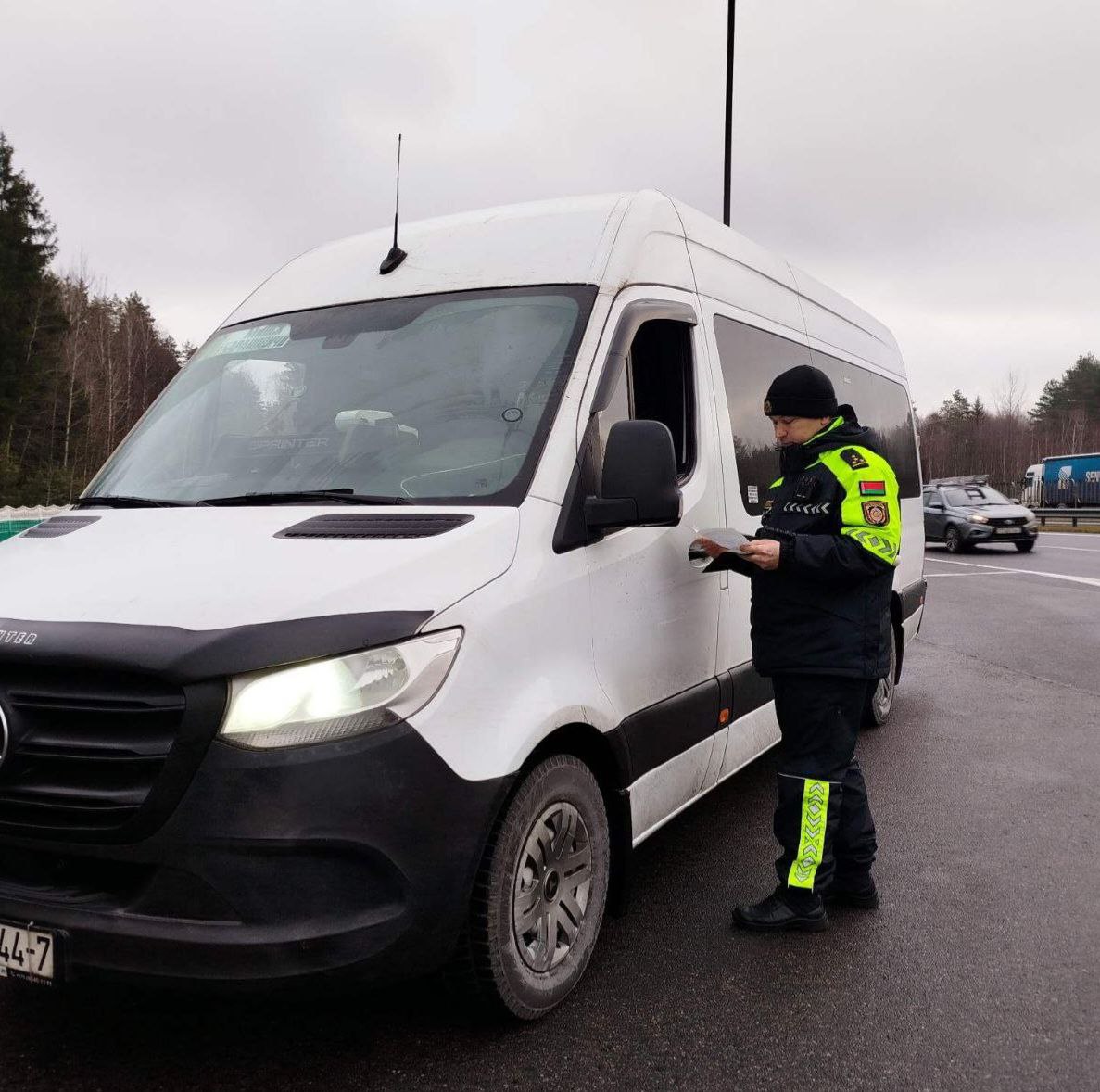 Маршрутный транспорт на контроле ГАИ