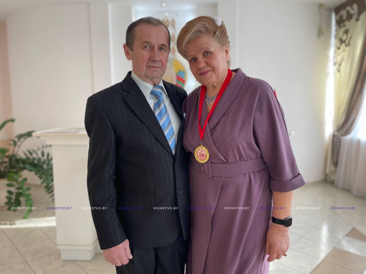 В торжественной обстановке золотую свадьбу отметила супружеская пара Ермаковичей