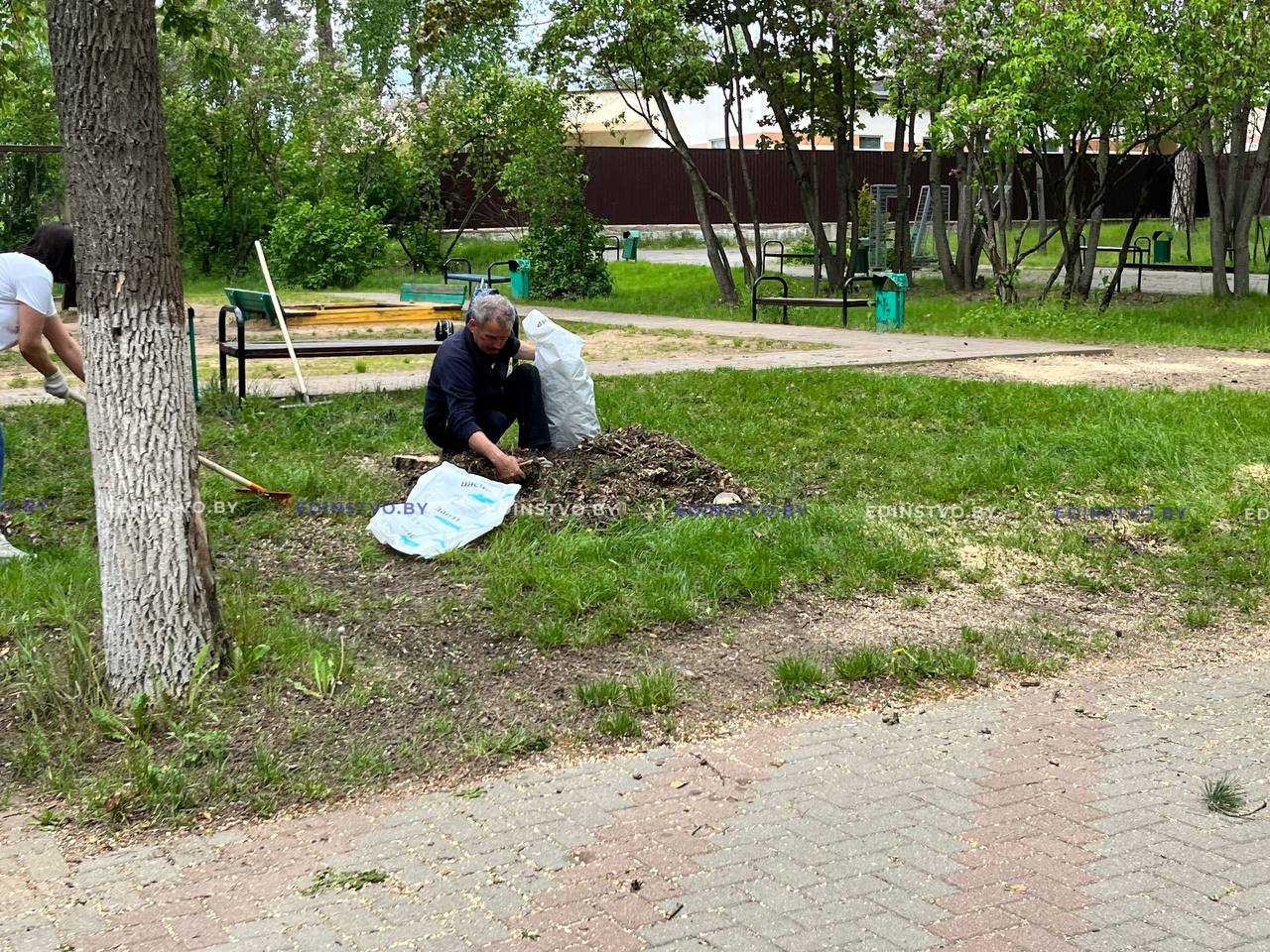 На общее благо: борисовчане трудились в городском парке
