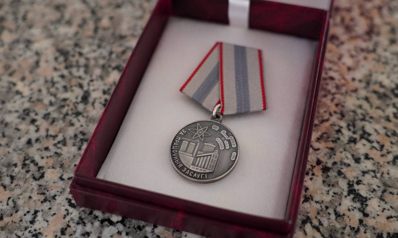 Электромонтеру Борисовских электрических сетей вручена медаль «За трудовыезаслуги»