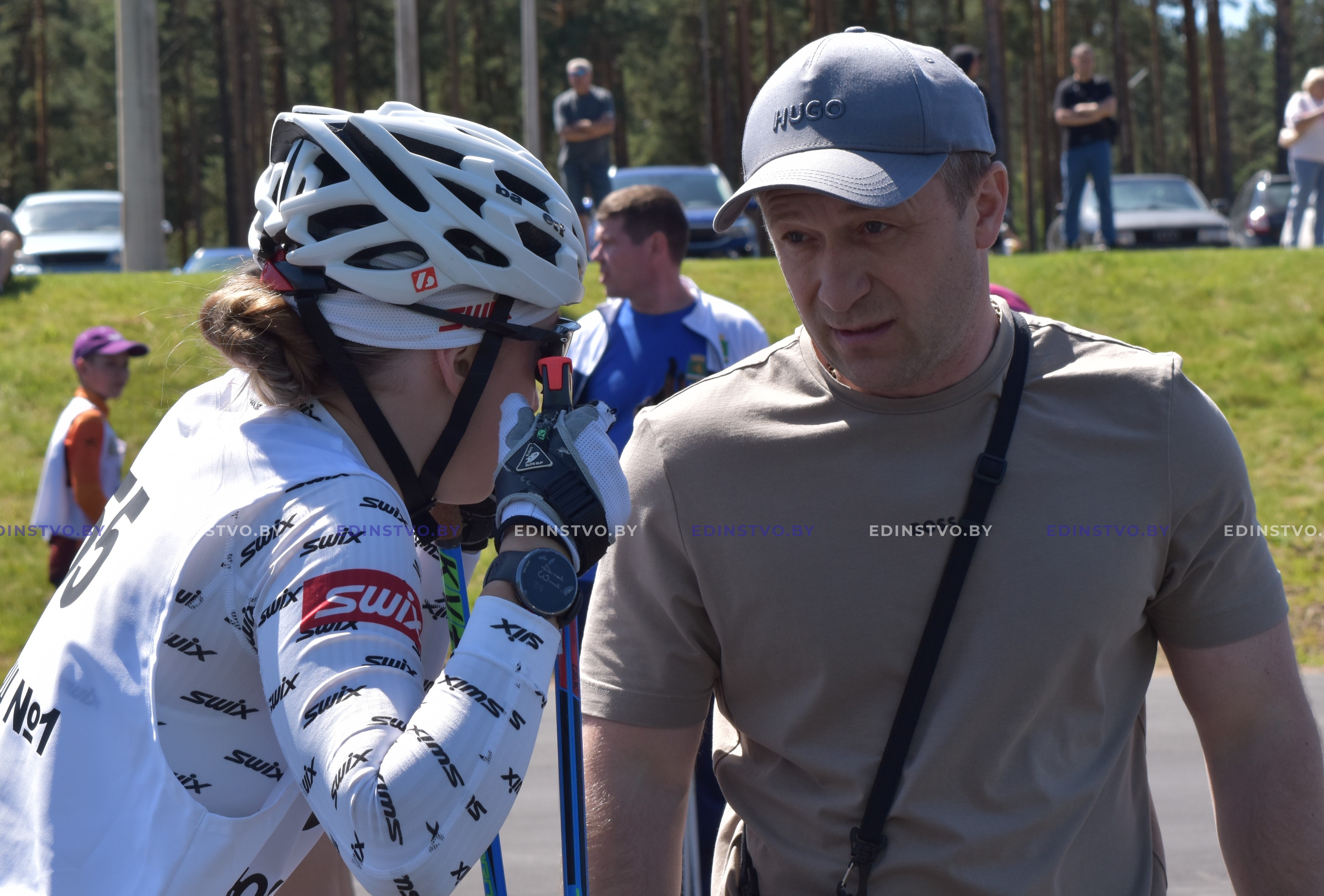 В Борисове открыли лыжероллерную трассу. Кто первым проехал по ней?