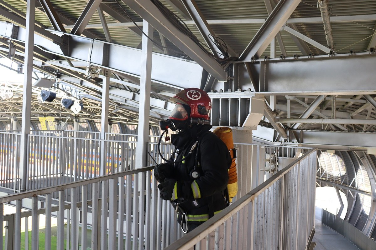 Проверочные тактико-специальные учения спасателей прошли сегодня на базе«Борисов — Арены»